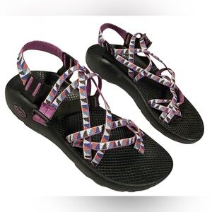 Chaco Women's Z/Cloud X2 Remix Poplin Berry Sport Outdoor Sandals Size 10 Purple